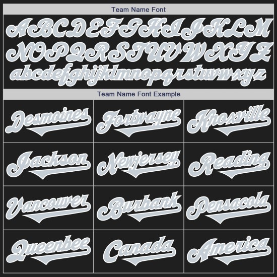 Maglia da baseball nera argento-bianca personalizzata autentica due Maglia da baseball nera argento-bianca personalizzata autentica due