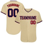 Maglia da baseball autentica personalizzata, blu navy e rossa Maglia da baseball autentica personalizzata, blu navy e rossa