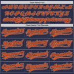 Maglia da baseball retrò autentica personalizzata arancione-grigia blu navy Maglia da baseball retrò autentica personalizzata arancione-grigia blu navy