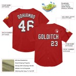 Maglia da baseball autentica personalizzata in maglia bianca e nera, stile retrò Maglia da baseball autentica personalizzata in maglia bianca e nera, stile retrò