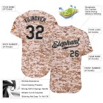 Maglia da baseball autentica personalizzata, mimetica per salutare il servizio, nera e grigia Maglia da baseball autentica personalizzata, mimetica per salutare il servizio, nera e grigia