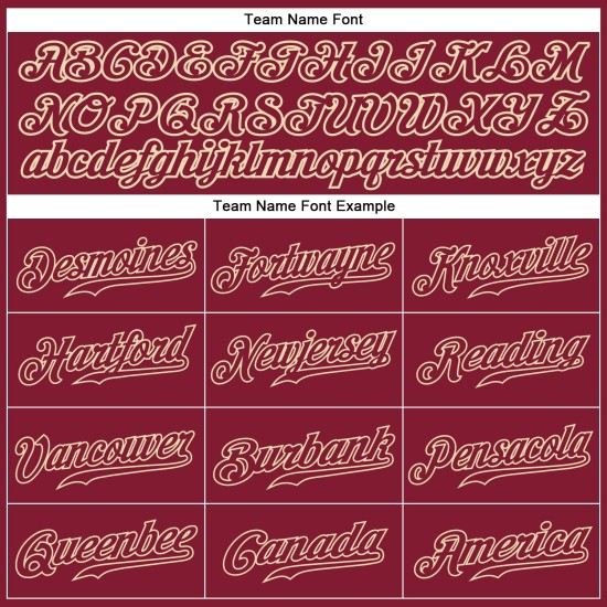 Maglia da baseball autentica Crimson personalizzata Crimson-Crema Maglia da baseball autentica Crimson personalizzata Crimson-Crema