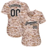 Maglia da baseball autentica personalizzata, mimetica per salutare il servizio, nera e grigia Maglia da baseball autentica personalizzata, mimetica per salutare il servizio, nera e grigia