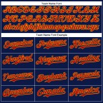 Maglia da baseball vintage autentica e personalizzata, con tatuaggi 3D rosso-oro blu navy Maglia da baseball vintage autentica e personalizzata, con tatuaggi 3D rosso-oro blu navy