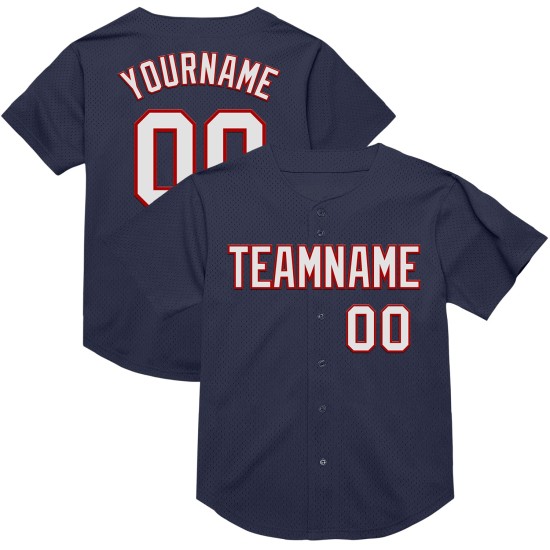 Maglia da baseball retrò autentica bianca e rossa personalizzata della Marina Militare Maglia da baseball retrò autentica bianca e rossa personalizzata della Marina Militare