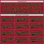 Maglia da baseball personalizzata autentica retrò bordeaux nera e oro antico Maglia da baseball personalizzata autentica retrò bordeaux nera e oro antico