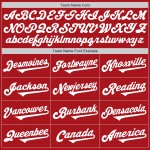 Maglia da baseball personalizzata autentica rossa due toni bianchi Maglia da baseball personalizzata autentica rossa due toni bianchi