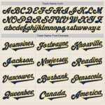 Maglia da baseball autentica color crema personalizzata, colore blu royal e oro Maglia da baseball autentica color crema personalizzata, colore blu royal e oro